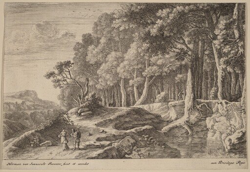 Woods Bordered by a Stream