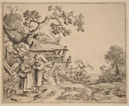 Woman Conversing with a Peasant