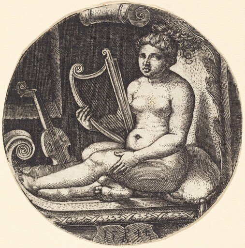 Woman with a Harp