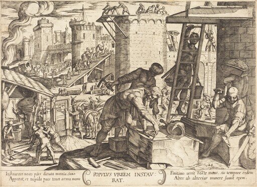 The Israelites Rebuilding the Walls of Jerusalem
