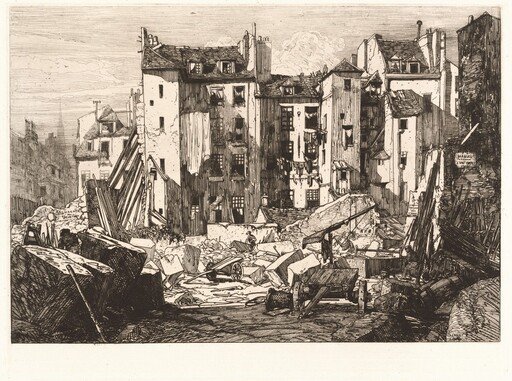 Demolition for the Opening of the rue des Ecoles (Demolitions pour le percement de la rue des Ecoles)