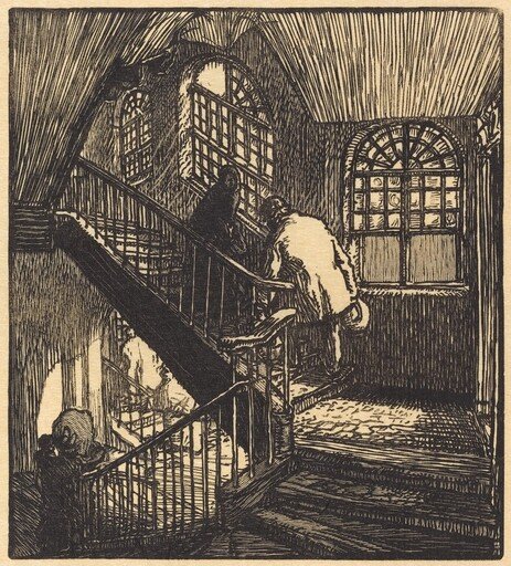 Escalier de la maison ou etait le Chateau Rouge