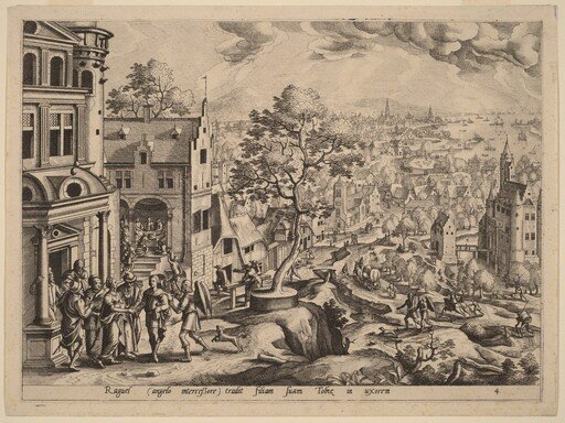 Tobias and the Angel Arriving at Raguel's House
