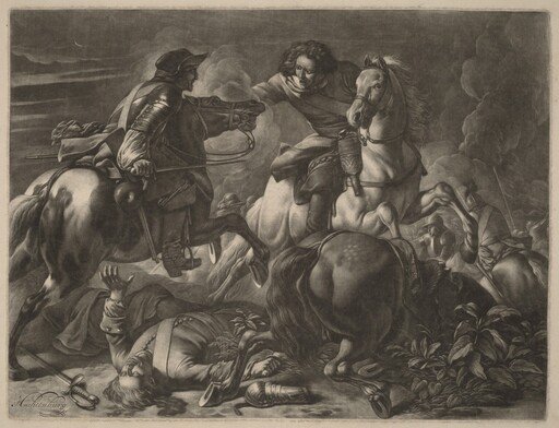 Two Fighting Horsemen