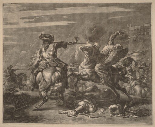 A Horseman Shooting a Turk from His Horse
