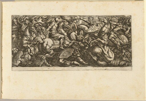Cavalry Charge with Soldiers and Horses Trampled