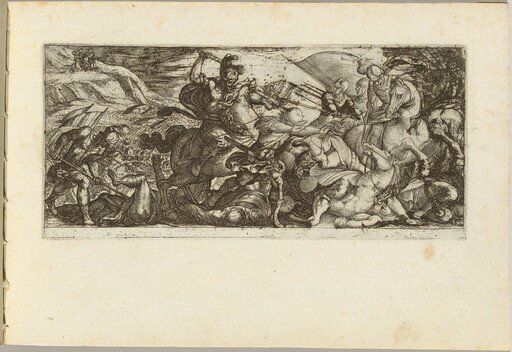 Cavalry Attack with Soldiers Fleeing