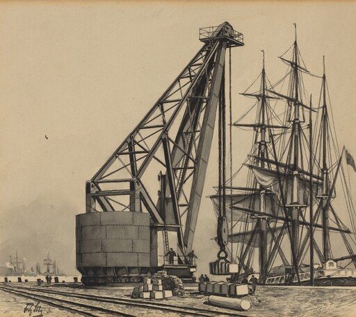 Krahn im Freihafen