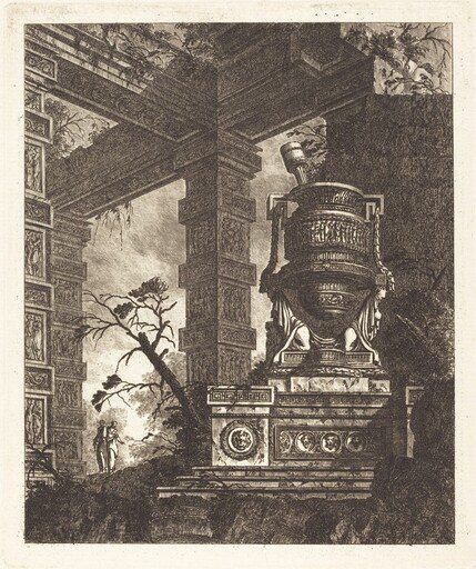 Vase Supported by Two Sphinxes