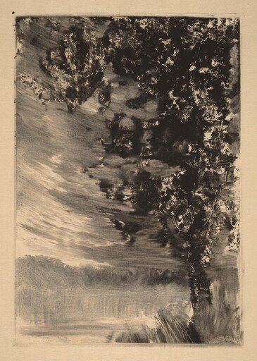 Moonlit Landscape with Tree at the Right
