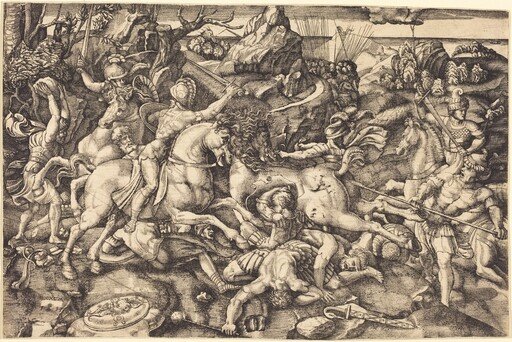 Combat between Horsemen and Foot Soldiers