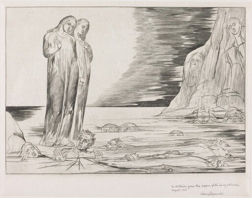 The Circle of the Traitors; Dante's Foot Striking Bocca degli Abbate