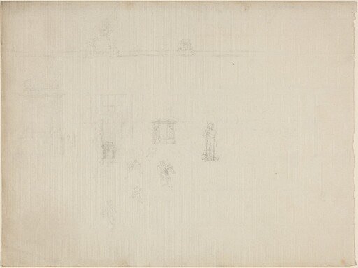 Sheet of Architectural and Figure Studies