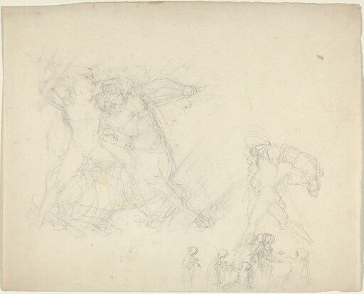 Sheet of Studies, including a Man Battling a Centaur