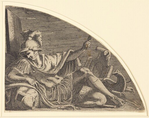 Mars Seated on Trophies