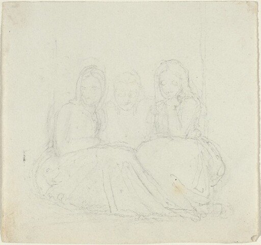 Three Seated Female Figures