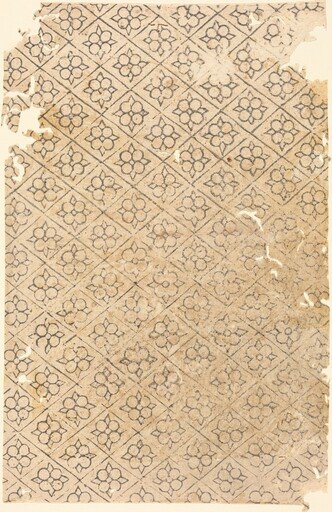 Sheet with Flower and Diamond Pattern