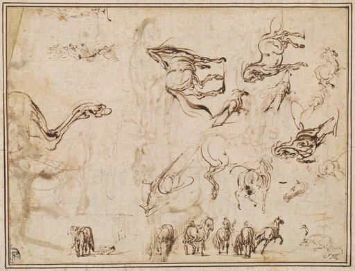 Studies of Horses [verso]