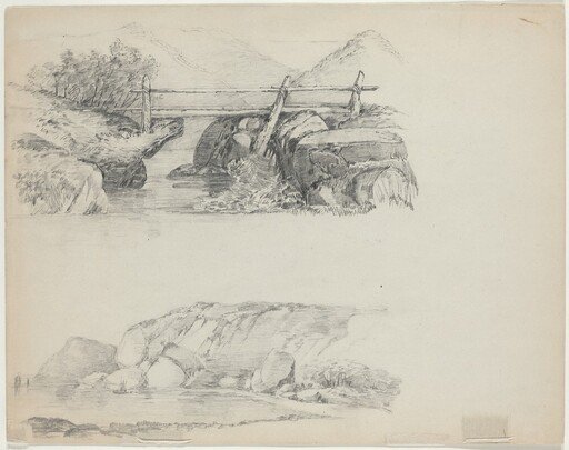 Bridge over Rocky Stream [top verso]