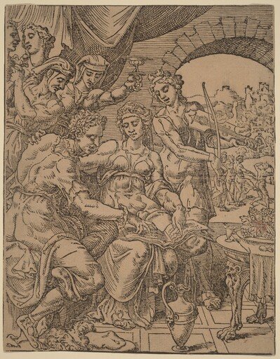 The Prodigal Son Squandering His Inheritance on Harlots