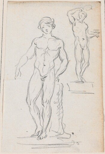 Two Statues of Male Nudes