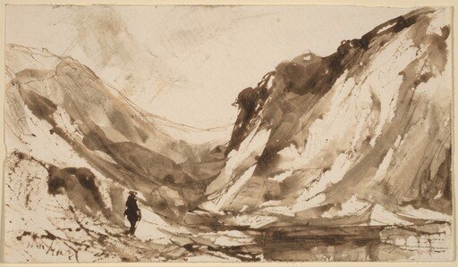 Deep Valley in Mountainous Landscape