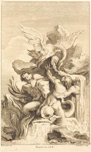 Two Tritons and a Swan