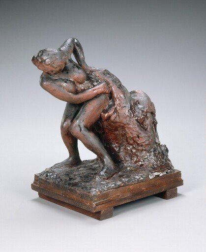 Woman Seated, Wiping Her Left Side