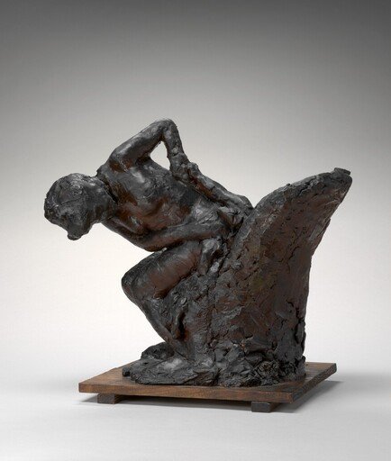Woman Seated, Wiping Her Left Hip
