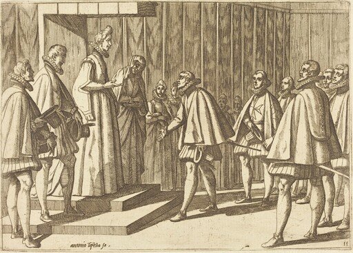 Italian Prince before Margaret of Austria