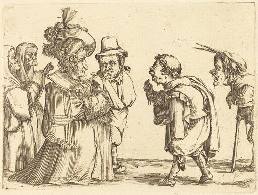 A Lady Greeted by a Dwarf