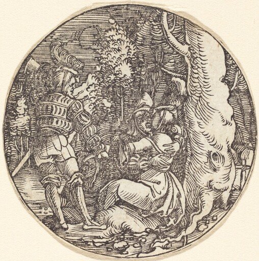 The Embrace (A Couple of Lovers by a Tree)