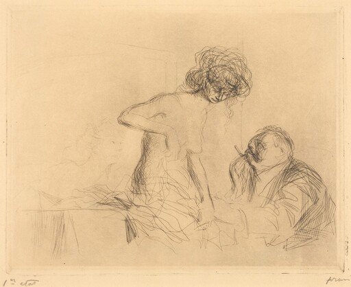 En cabinet particulier (1ère planche) (In a Private Room) (first plate)