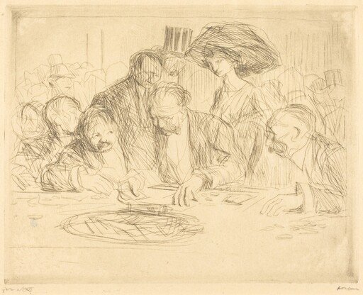 A la table de jeu (2e planche) (At the Gambling Table) (second plate)