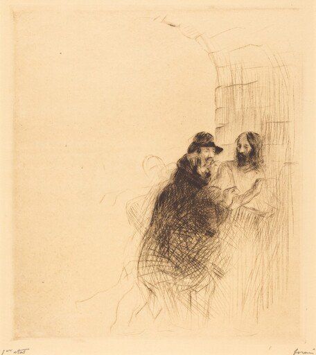 La rencontre sous la voute (2e planche) (The Meeting under the Arch) (second plate)