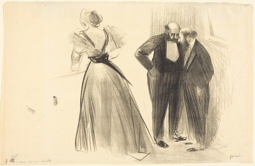 Trois dessins sur une feuille (Three Drawings on a Sheet)