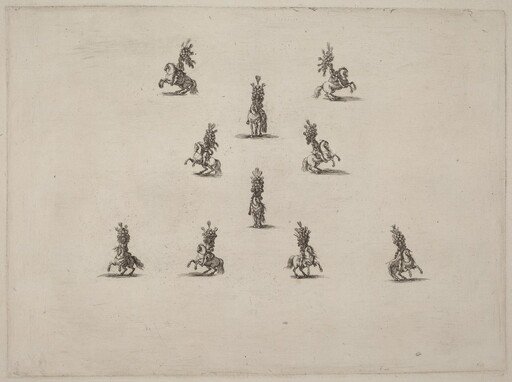 Ten Cavaliers with Large Plumed Helmets