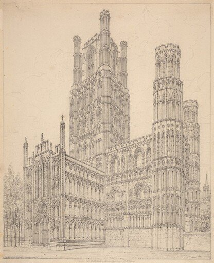 Ely Cathedral, Cambridgeshire, S.W. View