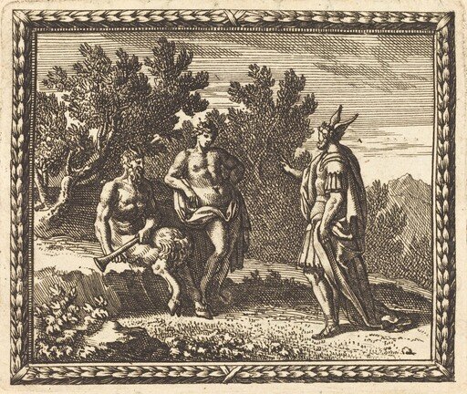 Midas with Apollo and Pan