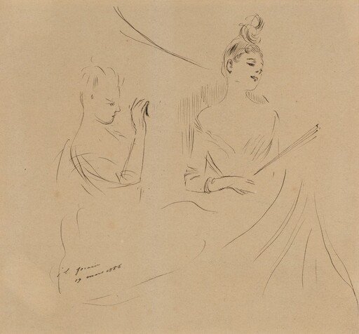 Two Ladies in a Loge