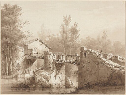 A Country Road across an Ancient Bridge