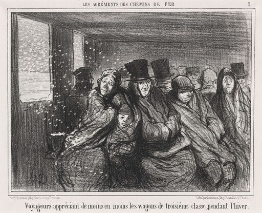 Voyageurs appréciant de moins en moins les wagons de troisième classe...
