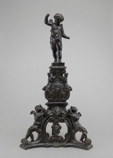 Andiron with Putto Finial