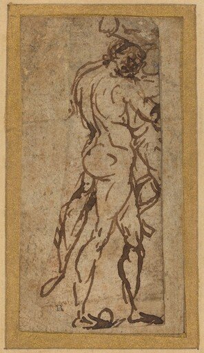 Two Nudes Fighting