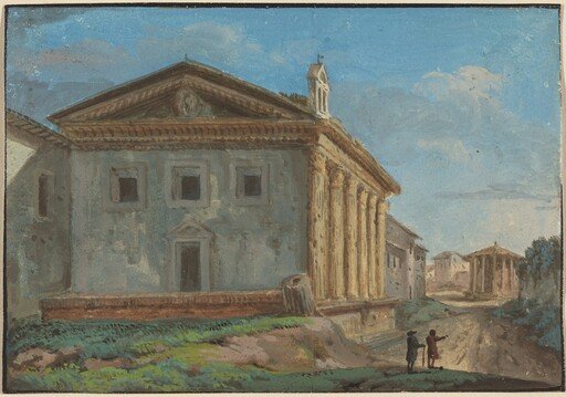 Tempio della Fortuna Virile with the Tempio di Vesta in the Distance