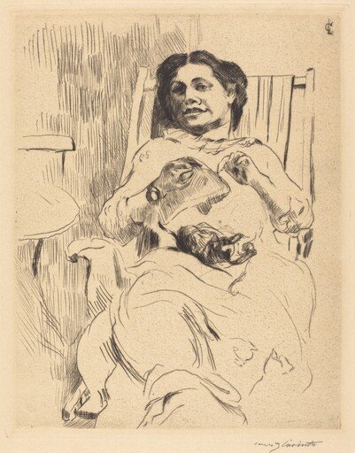 Frau mit Handarbeit (Woman with Needlework)