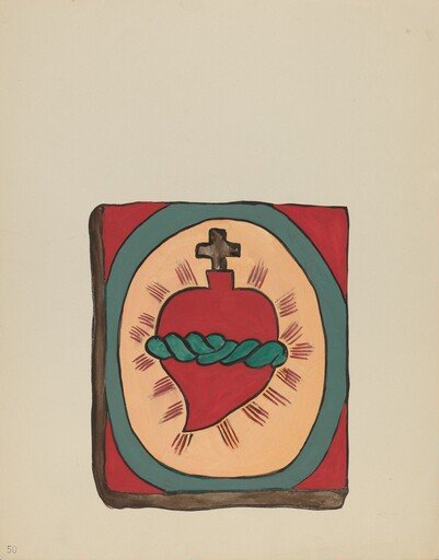 Plate 50: Sacred Heart: From Portfolio "Spanish Colonial Designs of New Mexico"