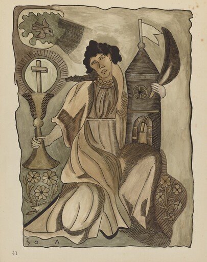 Plate 41: Santa Barbara: From Portfolio "Spanish Colonial Designs of New Mexico"