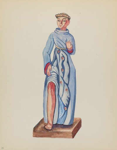 Plate 36: St. Roch: From Portfolio "Spanish Colonial Designs of New Mexico