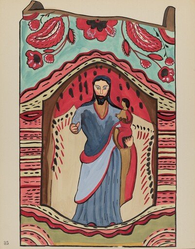 Plate 35: St. Joseph: From Portfolio "Spanish Colonial Designs of New Mexico